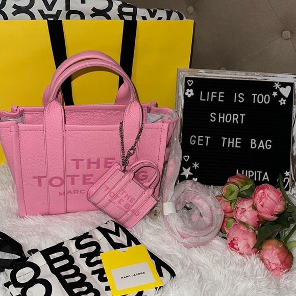 Marc Jacob Fluro candy small tote bag and micro tote set